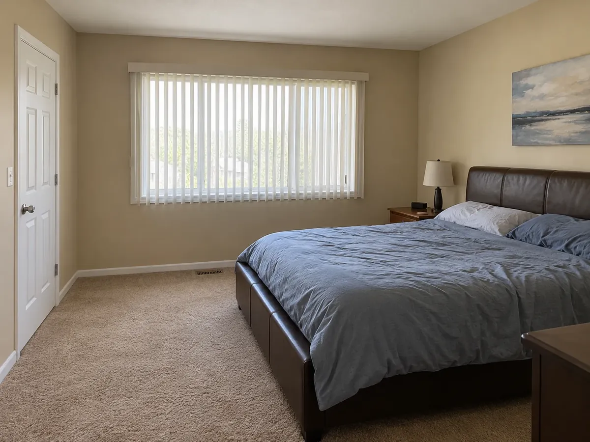 Japanese Bedroom with Shoji-Style Panels — Before