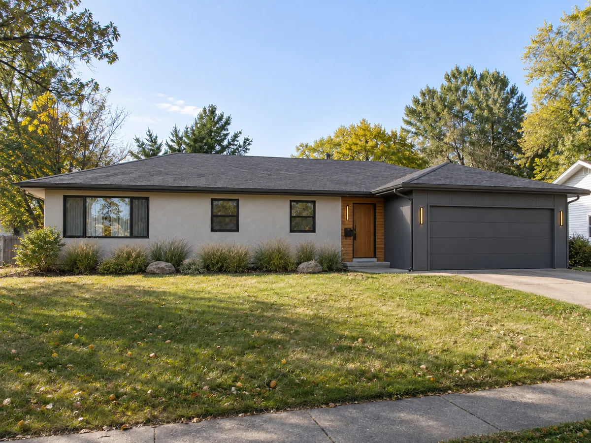 Contemporary Facade for a Ranch House — After