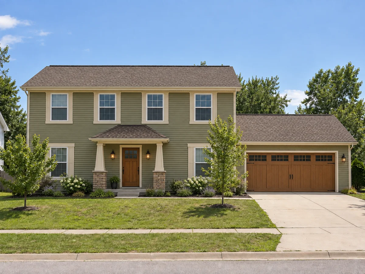 Craftsman Exterior for a Two-Story Home — After