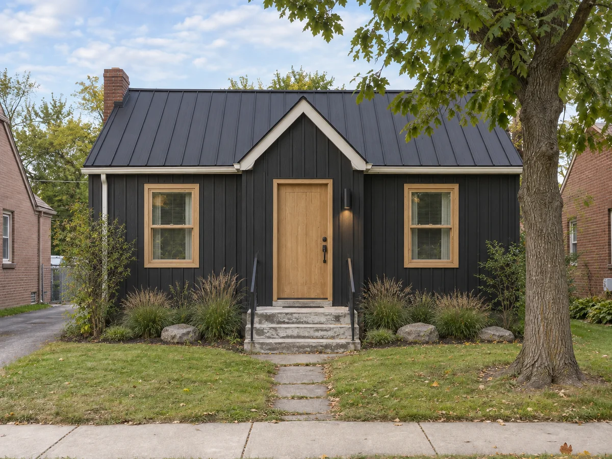 Scandinavian Cladding on a Brick Cottage — After