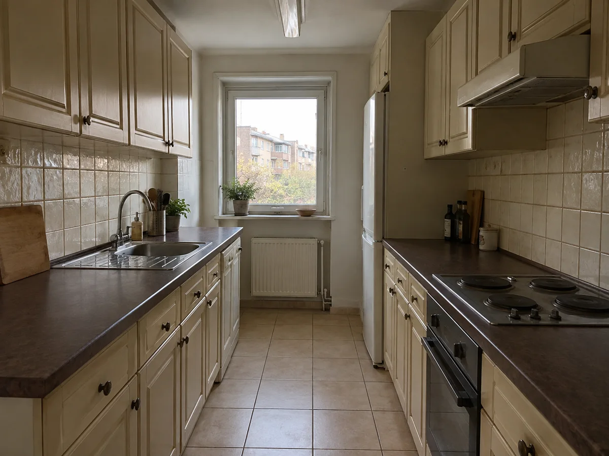 Scandinavian Small Kitchen Design — Before