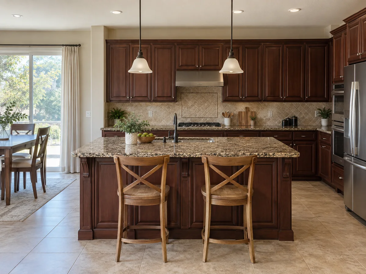 Luxury Modern Kitchen with an Island — Before