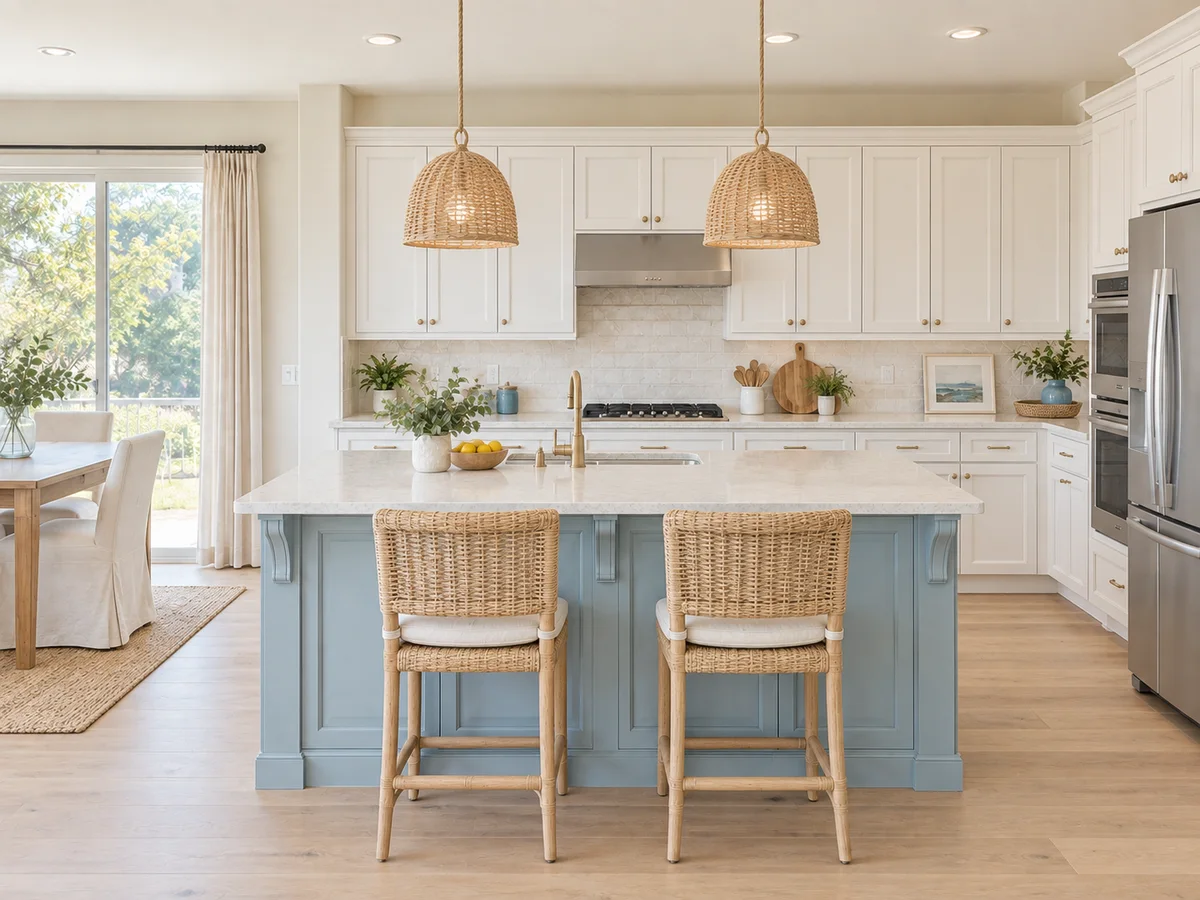 Coastal Open-Plan Kitchen — After