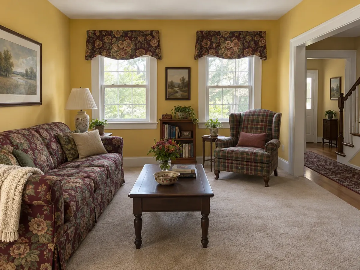 Black, White and Grey Living Room Makeover — Before