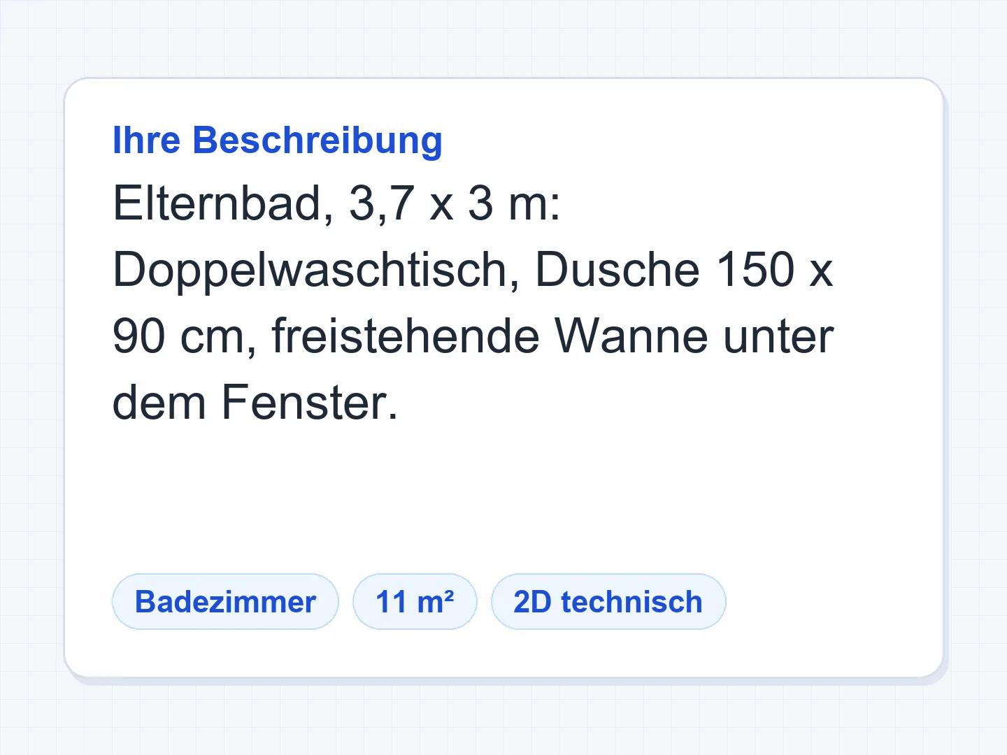 Großes Bad mit rund 11 m²: Doppelwaschtisch, Walk-in-Dusche und freistehende Badewanne — Vorher