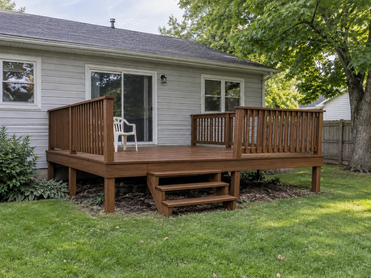Ipe Hardwood Deck Rebuilt on the Same Footprint — After