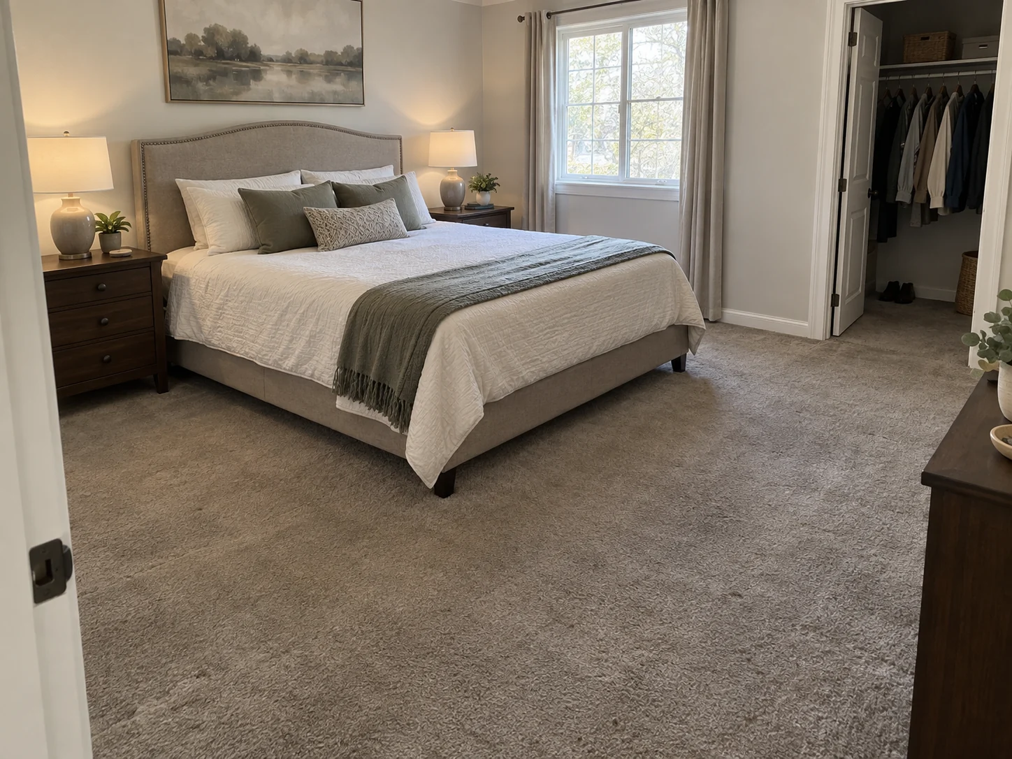 Light Oak Hardwood Bedroom Floor — Before