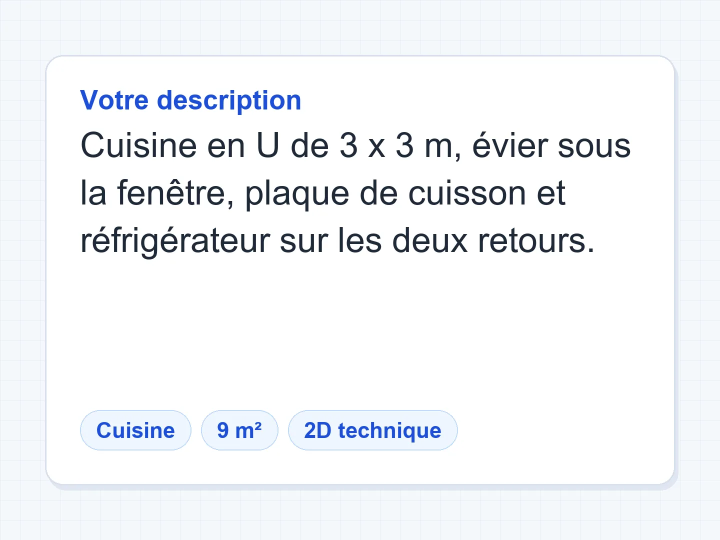 Plan de cuisine en U de 3 × 3 m avec l’évier sous la fenêtre — Avant