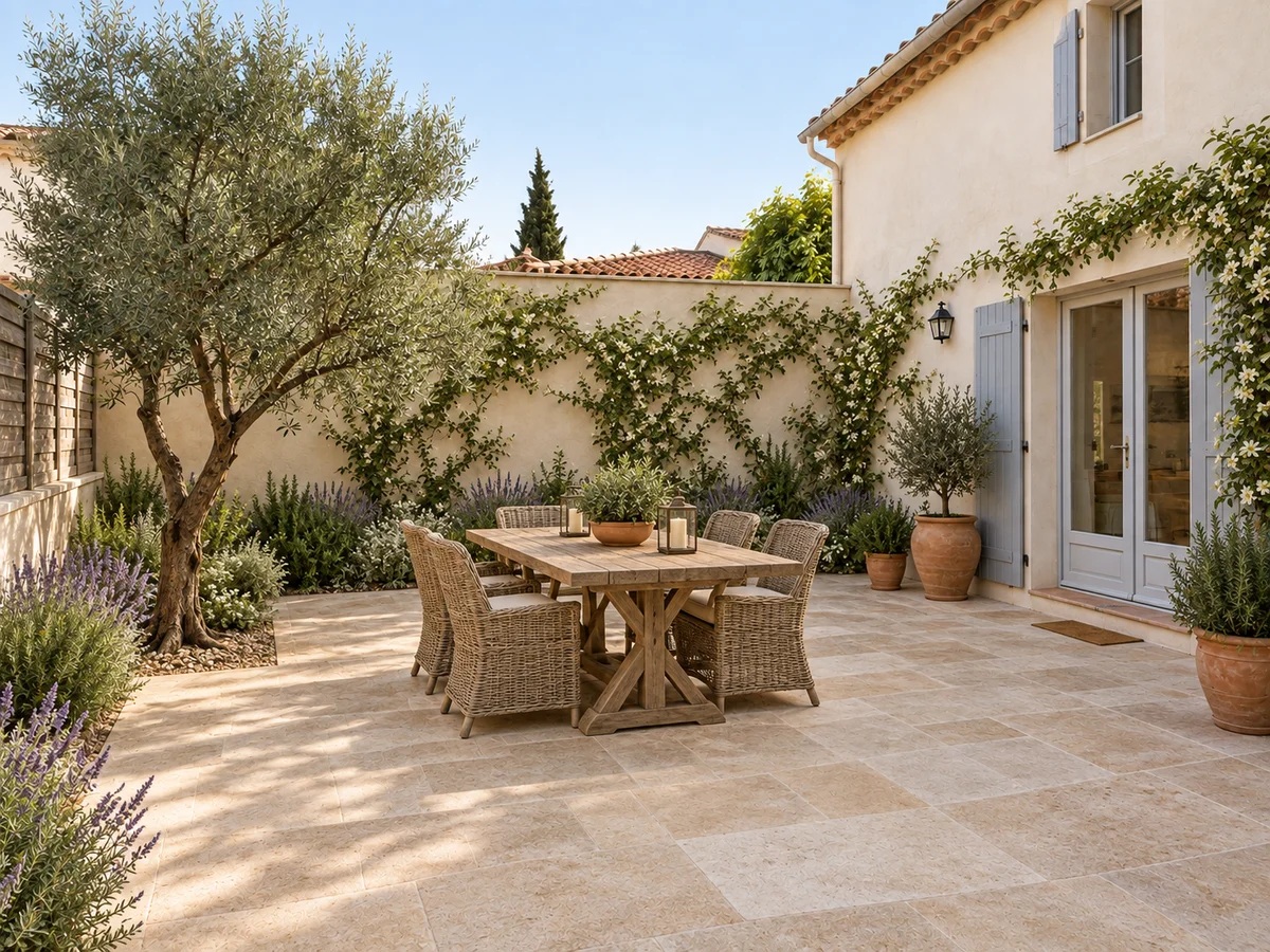 Mediterranean Courtyard — After