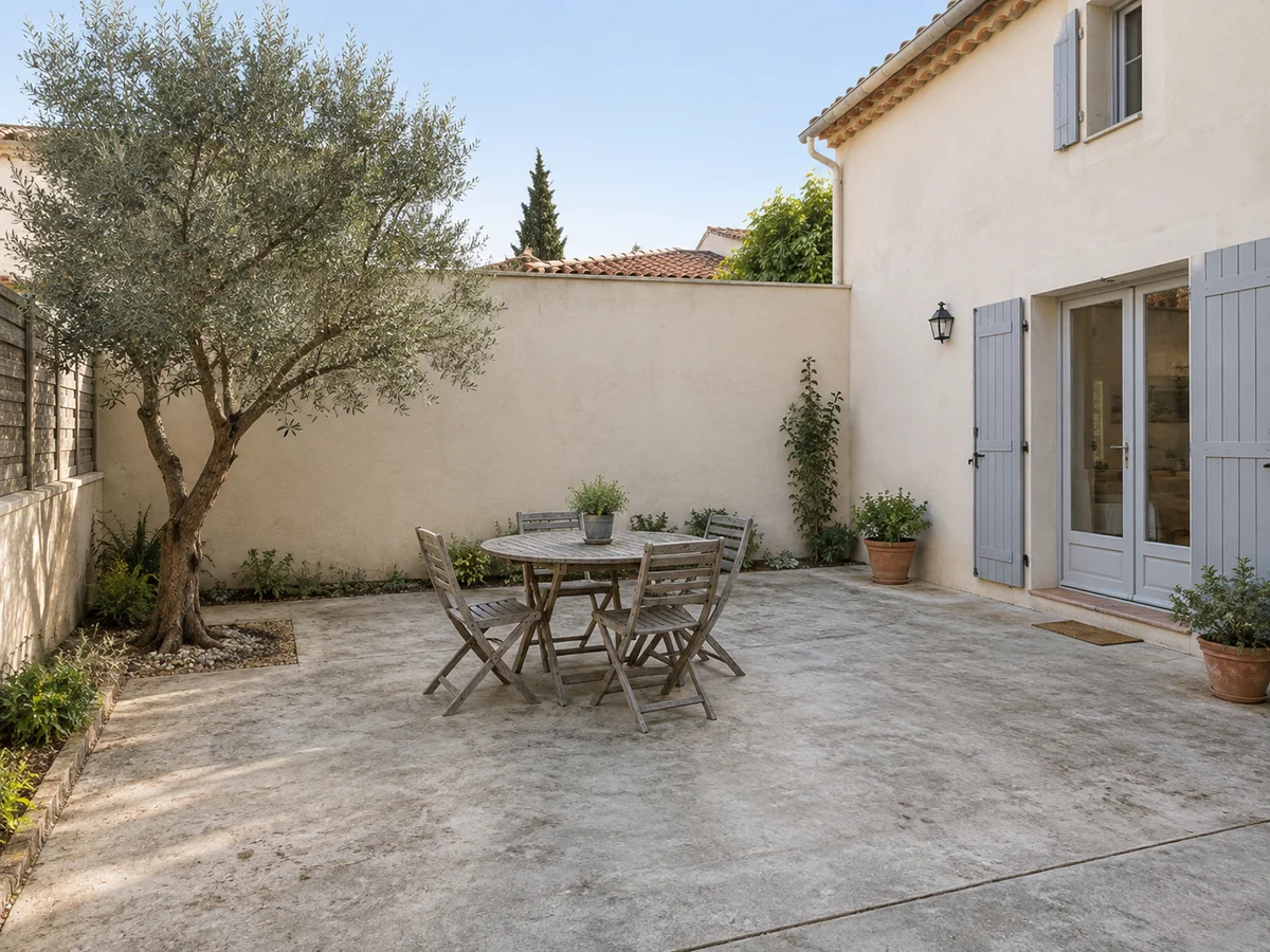 Mediterranean Courtyard — Before
