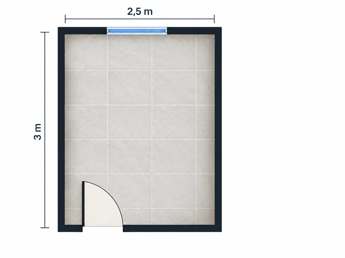 Bagno con vasca, wc e lavabo sulla stessa parete: dal perimetro vuoto alla planimetria idraulica con acqua calda e fredda, scarichi e valvole — Prima