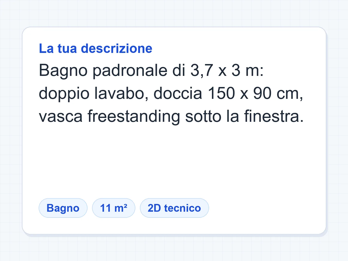 Bagno padronale di 11 m² con doppio lavabo, doccia walk-in e vasca freestanding — Prima