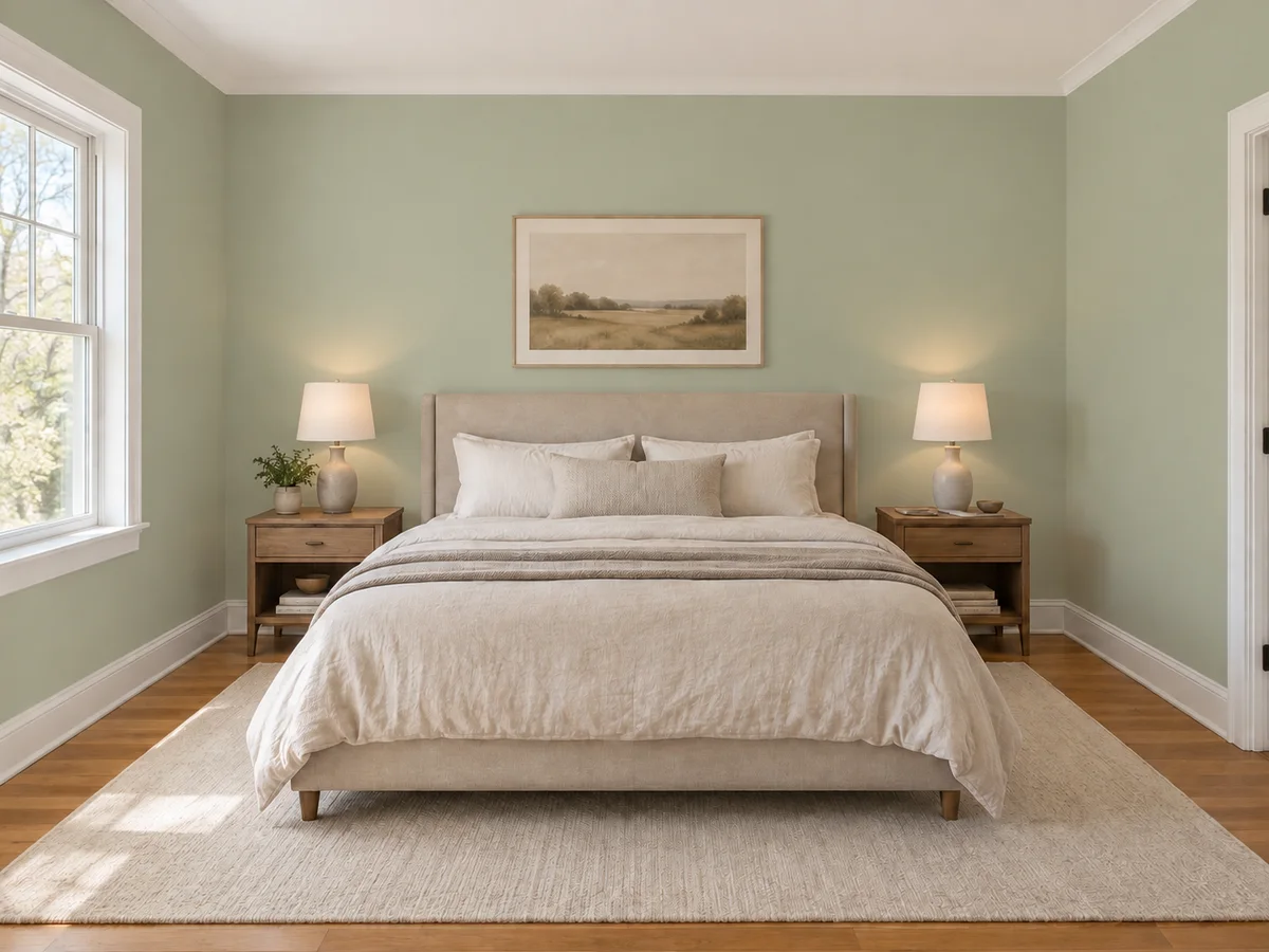 Sage Green Bedroom Walls — After
