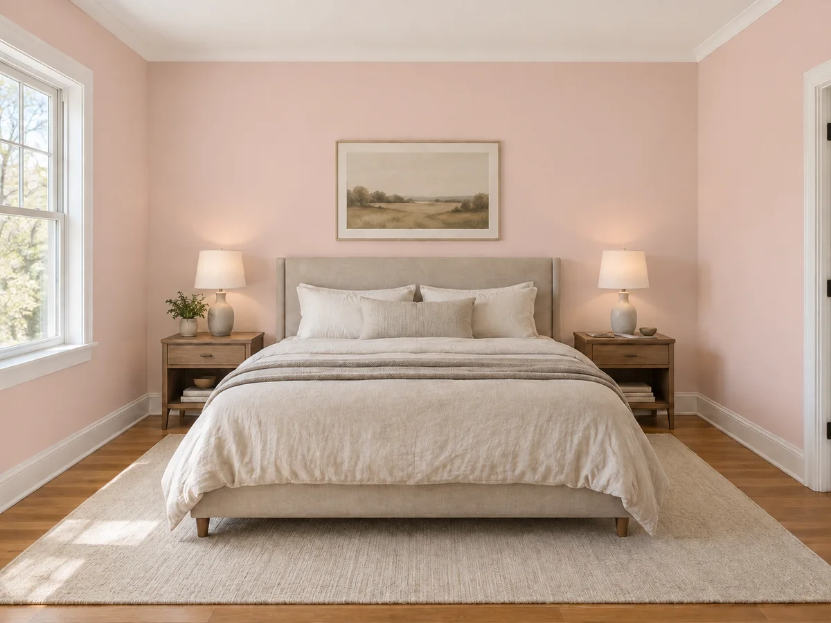 Blush Pink Bedroom Walls — After