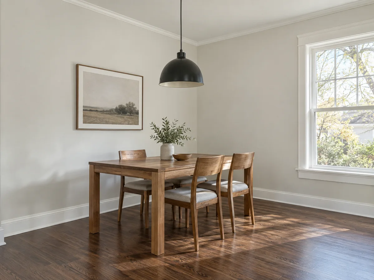 Terracotta Dining Room Walls — Before